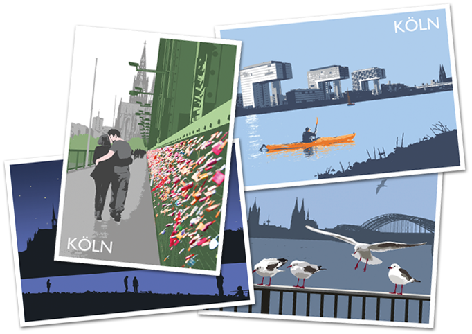Postkarten, Köln, Kölnpostkarten, Neu